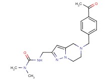 N'-{[5-(4-acetylbenzyl)-4,5,6,7-tetrahydropyrazolo[1,5-a]pyrazin-2-yl]methyl}-N,N-dimethylurea