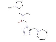 2-[5-(1-azepanylmethyl)-1H-tetrazol-1-yl]-N-methyl-N-[(1-methyl-2-pyrrolidinyl)methyl]acetamide