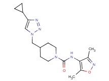 4-[(4-cyclopropyl-1H-1,2,3-triazol-1-yl)methyl]-N-(3,5-dimethyl-4-isoxazolyl)-1-piperidinecarboxamide
