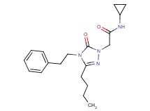 2-[3-butyl-5-oxo-4-(2-phenylethyl)-4,5-dihydro-1H-1,2,4-triazol-1-yl]-N-cyclopropylacetamide