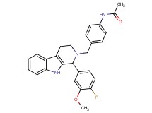 N-(4-{[1-(4-fluoro-3-methoxyphenyl)-1,3,4,9-tetrahydro-2H-beta-carbolin-2-yl]methyl}phenyl)acetamide
