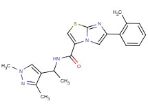 N-[1-(1,3-dimethyl-1H-pyrazol-4-yl)ethyl]-6-(2-methylphenyl)imidazo[2,1-b][1,3]thiazole-3-carboxamide