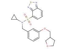 N-cyclopropyl-N-[3-(tetrahydro-3-furanylmethoxy)benzyl]-2,1,3-benzothiadiazole-4-sulfonamide