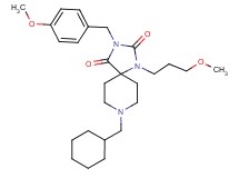 8-(cyclohexylmethyl)-3-(4-methoxybenzyl)-1-(3-methoxypropyl)-1,3,8-triazaspiro[4.5]decane-2,4-dione