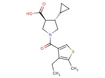 (3S*,4S*)-4-cyclopropyl-1-[(4-ethyl-5-methyl-3-thienyl)carbonyl]-3-pyrrolidinecarboxylic acid