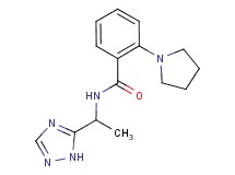 2-(1-pyrrolidinyl)-N-[1-(1H-1,2,4-triazol-5-yl)ethyl]benzamide trifluoroacetate