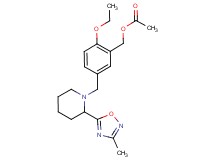 2-ethoxy-5-{[2-(3-methyl-1,2,4-oxadiazol-5-yl)piperidin-1-yl]methyl}benzyl acetate
