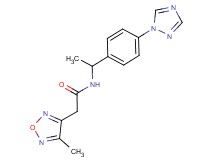 2-(4-methyl-1,2,5-oxadiazol-3-yl)-N-{1-[4-(1H-1,2,4-triazol-1-yl)phenyl]ethyl}acetamide
