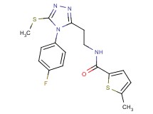 N-{2-[4-(4-fluorophenyl)-5-(methylthio)-4H-1,2,4-triazol-3-yl]ethyl}-5-methyl-2-thiophenecarboxamide