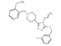 4-{4-allyl-5-[(3-chlorobenzyl)thio]-4H-1,2,4-triazol-3-yl}-1-(2-methoxybenzyl)piperidine