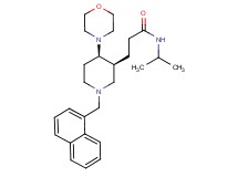 N-isopropyl-3-[(3S*,4R*)-4-(4-morpholinyl)-1-(1-naphthylmethyl)-3-piperidinyl]propanamide