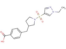 4-({1-[(1-ethyl-1H-pyrazol-4-yl)sulfonyl]pyrrolidin-3-yl}methyl)benzoic acid
