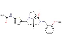 N-{5-[(3aS*,5S*,9aS*)-2-(2-methoxybenzyl)-1-oxooctahydro-7H-pyrrolo[3,4-g]pyrrolizin-5-yl]-2-thienyl}acetamide