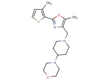 4-(1-{[5-methyl-2-(3-methyl-2-thienyl)-1,3-oxazol-4-yl]methyl}-4-piperidinyl)morpholine