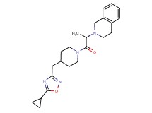2-(2-{4-[(5-cyclopropyl-1,2,4-oxadiazol-3-yl)methyl]-1-piperidinyl}-1-methyl-2-oxoethyl)-1,2,3,4-tetrahydroisoquinoline