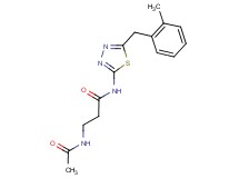 3-(acetylamino)-N-[5-(2-methylbenzyl)-1,3,4-thiadiazol-2-yl]propanamide