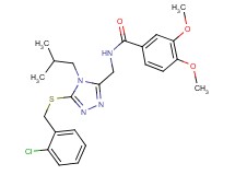 N-({5-[(2-chlorobenzyl)thio]-4-isobutyl-4H-1,2,4-triazol-3-yl}methyl)-3,4-dimethoxybenzamide
