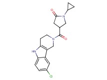 4-[(8-chloro-1,3,4,5-tetrahydro-2H-pyrido[4,3-b]indol-2-yl)carbonyl]-1-cyclopropyl-2-pyrrolidinone