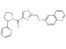 6-[(4-{[2-(2-pyridinyl)-1-pyrrolidinyl]carbonyl}-1,3-oxazol-2-yl)methoxy]quinoline