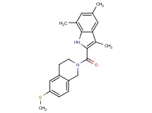 6-(methylthio)-2-[(3,5,7-trimethyl-1H-indol-2-yl)carbonyl]-1,2,3,4-tetrahydroisoquinoline