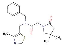 N-benzyl-2-(4,4-dimethyl-2-oxopyrrolidin-1-yl)-N-[(4-methyl-1,3-thiazol-5-yl)methyl]acetamide
