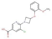 5-chloro-6-[3-(2-methoxyphenoxy)-1-azetidinyl]nicotinic acid
