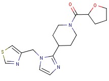 1-(tetrahydro-2-furanylcarbonyl)-4-[1-(1,3-thiazol-4-ylmethyl)-1H-imidazol-2-yl]piperidine