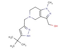 {5-[(5-tert-butyl-1H-pyrazol-3-yl)methyl]-1-methyl-4,5,6,7-tetrahydro-1H-pyrazolo[4,3-c]pyridin-3-yl}methanol