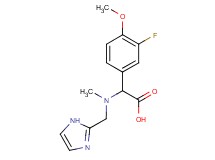 (3-fluoro-4-methoxyphenyl)[(1H-imidazol-2-ylmethyl)(methyl)amino]acetic acid