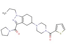 1-propyl-3-(1-pyrrolidinylcarbonyl)-5-[4-(2-thienylcarbonyl)-1-piperazinyl]-4,5,6,7-tetrahydro-1H-indazole