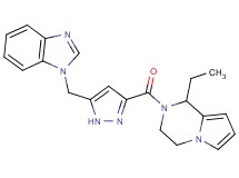 1-({3-[(1-ethyl-3,4-dihydropyrrolo[1,2-a]pyrazin-2(1H)-yl)carbonyl]-1H-pyrazol-5-yl}methyl)-1H-benzimidazole