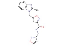 N-(3-isoxazolylmethyl)-5-[(2-methyl-1H-benzimidazol-1-yl)methyl]-3-isoxazolecarboxamide