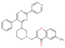 6-methyl-3-({3-[5-phenyl-2-(4-pyridinyl)-4-pyrimidinyl]-1-piperidinyl}methyl)-4H-chromen-4-one
