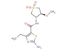 2-amino-4-ethyl-N-[(3S*,4S*)-4-methoxy-1,1-dioxidotetrahydro-3-thienyl]-1,3-thiazole-5-carboxamide