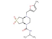 (4aS*,7aR*)-N-isopropyl-4-[(5-methyl-2-furyl)methyl]hexahydrothieno[3,4-b]pyrazine-1(2H)-carboxamide 6,6-dioxide