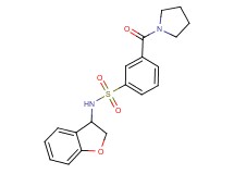 N-(2,3-dihydro-1-benzofuran-3-yl)-3-(pyrrolidin-1-ylcarbonyl)benzenesulfonamide