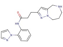 N-[2-(1H-pyrazol-1-yl)phenyl]-3-(5,6,7,8-tetrahydro-4H-pyrazolo[1,5-a][1,4]diazepin-2-yl)propanamide hydrochloride