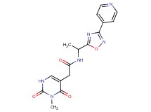 2-(3-methyl-2,4-dioxo-1,2,3,4-tetrahydropyrimidin-5-yl)-N-[1-(3-pyridin-4-yl-1,2,4-oxadiazol-5-yl)ethyl]acetamide
