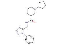 1-cyclopentyl-N-[(1-phenyl-1H-tetrazol-5-yl)methyl]-3-piperidinecarboxamide