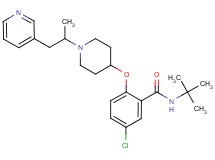 N-(tert-butyl)-5-chloro-2-({1-[1-methyl-2-(3-pyridinyl)ethyl]-4-piperidinyl}oxy)benzamide