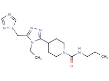 4-[4-ethyl-5-(1H-1,2,4-triazol-1-ylmethyl)-4H-1,2,4-triazol-3-yl]-N-propylpiperidine-1-carboxamide