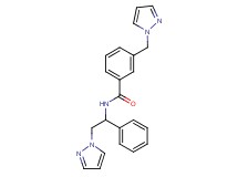 N-[1-phenyl-2-(1H-pyrazol-1-yl)ethyl]-3-(1H-pyrazol-1-ylmethyl)benzamide