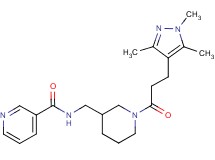 N-({1-[3-(1,3,5-trimethyl-1H-pyrazol-4-yl)propanoyl]piperidin-3-yl}methyl)nicotinamide