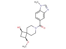 (1R*,3S*)-3-methoxy-7-[(1-methyl-1H-benzimidazol-5-yl)carbonyl]-7-azaspiro[3.5]nonan-1-ol