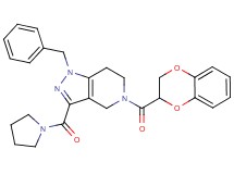 1-benzyl-5-(2,3-dihydro-1,4-benzodioxin-2-ylcarbonyl)-3-(1-pyrrolidinylcarbonyl)-4,5,6,7-tetrahydro-1H-pyrazolo[4,3-c]pyridine