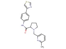 1-[(6-methyl-2-pyridinyl)methyl]-N-[4-(1,3-thiazol-4-yl)phenyl]prolinamide