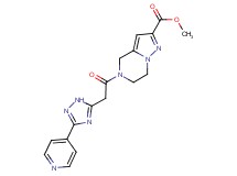 methyl 5-[(3-pyridin-4-yl-1H-1,2,4-triazol-5-yl)acetyl]-4,5,6,7-tetrahydropyrazolo[1,5-a]pyrazine-2-carboxylate