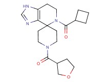 5-(cyclobutylcarbonyl)-1'-(tetrahydrofuran-3-ylcarbonyl)-1,5,6,7-tetrahydrospiro[imidazo[4,5-c]pyridine-4,4'-piperidine]