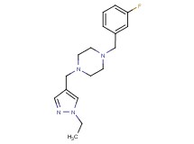 1-[(1-ethyl-1H-pyrazol-4-yl)methyl]-4-(3-fluorobenzyl)piperazine