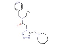 2-[5-(1-azepanylmethyl)-1H-tetrazol-1-yl]-N-ethyl-N-(4-pyridinylmethyl)acetamide